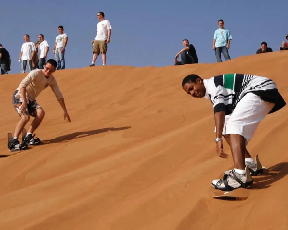 sandboarding Agadir at Timlalin Dunes